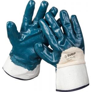 Перчатки "МАСТЕР" рабочие с нитриловым покрытием ладони, размер L (9), ЗУБР, 11271-L