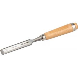 Стамеска-долото "ЭКСПЕРТ" с деревянной ручкой, хромованадиевая, 22мм, ЗУБР, 18096-22