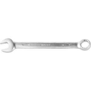 Ключ "ПРОФИ" гаечный комбинированный, Cr-V сталь, хромированный, 15мм, ЗУБР, 27022-15