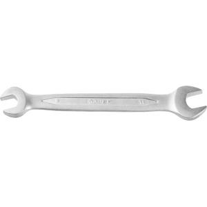 Ключ "ПРОФИ" гаечный рожковый, Cr-V сталь, хромированный, 9х11мм, ЗУБР, 27027-09-11