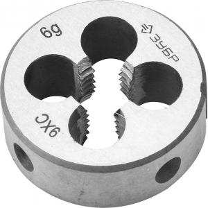 Плашка "МАСТЕР" круглая ручная для нарезания метрической резьбы, М10 x 1,5, ЗУБР, 4-28022-10-1.5