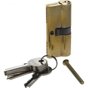 Механизм "МАСТЕР" цилиндровый, тип "ключ-ключ", цвет латунь, 5-PIN, 70мм, ЗУБР, 52101-70-1