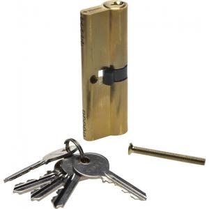 Механизм "МАСТЕР" цилиндровый, тип "ключ-ключ", цвет латунь, 5-PIN, 90мм, ЗУБР, 52101-90-1