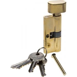 Механизм "МАСТЕР" цилиндровый, тип "ключ-защелка", цвет латунь, 5-PIN, 70мм, ЗУБР, 52103-70-1