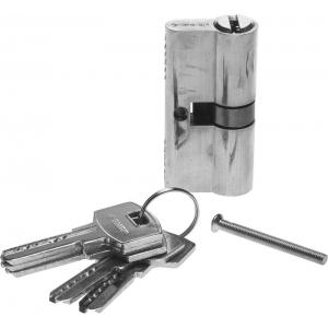 Механизм "ЭКСПЕРТ"цилиндровый, повышенной защищенности, тип "ключ-ключ", цвет хром, 6-PIN, 60мм, ЗУБР, 52105-60-2