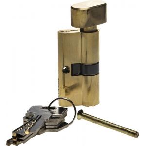 Механизм "ЭКСПЕРТ"цилиндровый, повышенной защищенности, тип "ключ-защелка", цвет латунь, 6-PIN, 60мм, ЗУБР, 52107-60-1