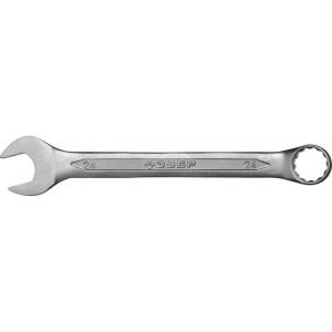 Ключ "МАСТЕР" гаечный комбинированный, Cr-V сталь, хромированный, 24мм, ЗУБР, 27087-24