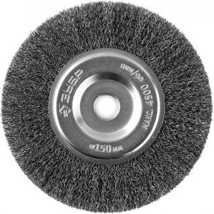 Щетка дисковая для точильно-шлифовального станка 0,3 мм 150 х 12,7 мм ЗУБР 35185-150_z02