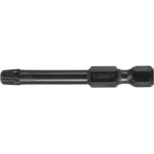 Биты "ПРОФИ" TORX, тип хвостовика E 1/4", T30, 50мм, 2шт, на карточке, ЗУБР, 26025-30-50-S2