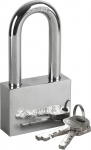 Замок "МАСТЕР" навесной, стальной корпус, закаленная удлиненная дужка, 60мм, ЗУБР, 3710-60-1