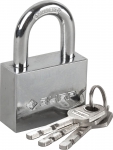 Замок "МАСТЕР" навесной, стальной корпус, закаленная дужка, 60мм, ЗУБР, 3710-60_z01