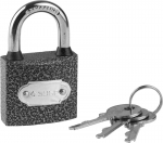 Замок МАСТЕР навесной, металлический корпус, закаленная дужка,ЗУБР