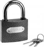 Замок "МАСТЕР" навесной, металлический корпус, закаленная дужка, 75мм, ЗУБР, 3712-75