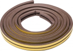 Уплотнитель резиновый самоклеящийся профиль "D", коричневый, 6м, ЗУБР, 40930-006