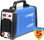 Инвертор "ЭКСПЕРТ" сварочный,T3, 250А, MMA/TIG LIFT, IGBT, VRD,, ПВ-60%, 1*220В (мин 180В), дисплей, ЗУБР, ЗАС-Т3-250-Д