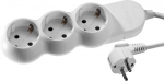 Удлинитель "МАСТЕР" электрический, ПВС сечение 1кв мм, заземление, 3 гнезда, макс мощн 3500Вт, 3м, ЗУБР, 55038-3